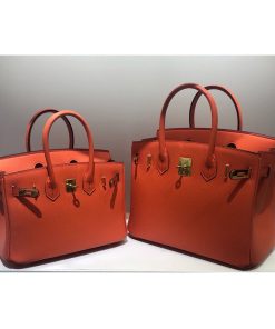 Hermes Birkin Bag Epsom Leather Gold Hardware In Orange
