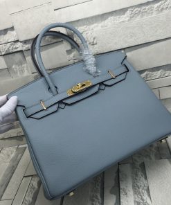 Hermes Birkin Bag Togo Leather Gold Hardware In Sky Blue