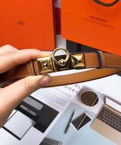 Hermes Collier De Chien 18 Belt Espom Leather In Brown