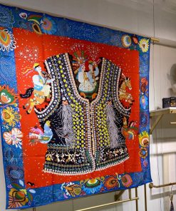 Hermes Costume De Fete Shawl 140 In Red