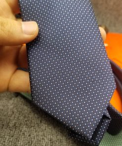 Hermes Digital H Tie In Blue