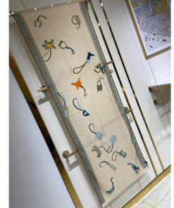 Hermes Et Gris Gris Scarf In Beige