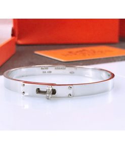 Hermes Kelly Bracelet In Silver