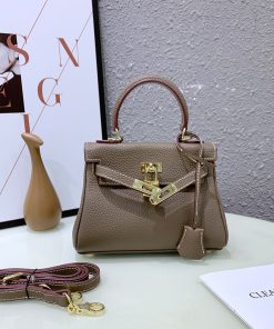 Hermes Kelly Mini Bag Togo Leather Gold Hardware In Marble
