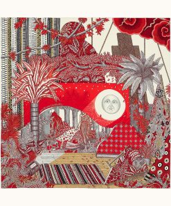 Hermes La Clairiere Shawl 140 In Red