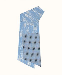 Hermes Passementerie Maxi-twilly Cut In Light Blue