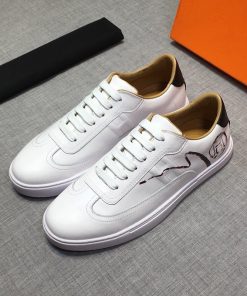 Hermes Quicker Sneakers Men Calfskin In White