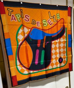 Hermes Tapis De Selle Scarf 90 In Orange