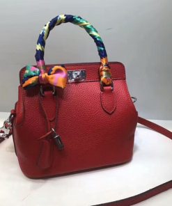 Hermes Toolbox Bag Swift Leather Palladium Hardware In Red